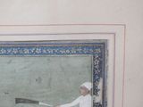 a painting of a man holding a tennis racquet