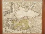 an old map of the country of england in a wooden frame