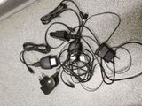 a lot of wires that are laying on the floor