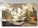 a picture of a painting on the wall of a house