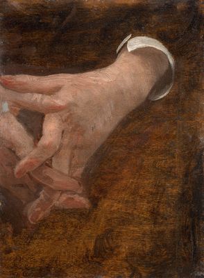 une image représentant un tableau où l'on voit deux mains qui se tiennent