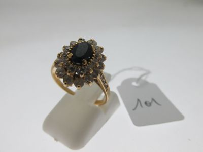 bague monture or rose 750°/°° sertie de pierres (manques),… - Photo 1