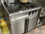 a kitchen with a stove, oven, sink, and dishwasher