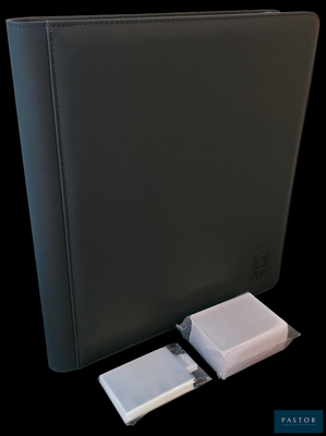 an image of a black binder with a keyboard and a mouse