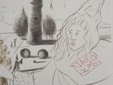 sketches of a drawing of a woman and a man in a kitchen