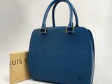louis vuitton blue epi leather handbag