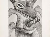 une image représentant un dessin d'un personnage de dessin animé tenant une souris