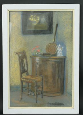 GRIMA-DIONET (école XXe): "Nature-morte à l'encoignure", pas… - Photo 1