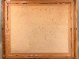 an old picture of a picture of a wooden frame on a wall