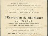 a black and white image of a ticket for an expedition