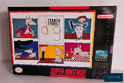 a picture of a box with a picture of a family on it