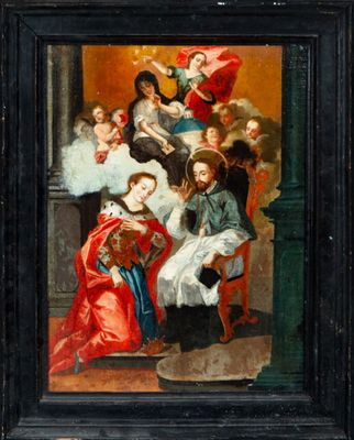 an image of a painting of a group of people in a room
