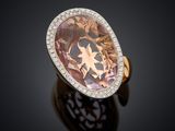 pink tourmaline and diamond ring, by van cleef