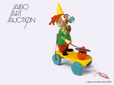 Kiri le clown Un superbe jouet à traîner en bois vernis "Kir…