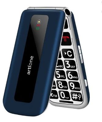 une image montrant un téléphone portable bleu et un autre argenté posés l'un à côté de l'autre