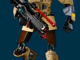 a lego star wars action figure with a gun in his hand