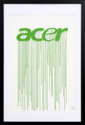 un imprimé vert et blanc sur lequel figure le mot « boo »