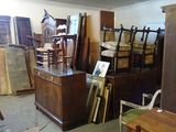 a room with a lot of furniture in it