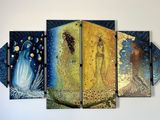 a picture of a painting on the wall of a room