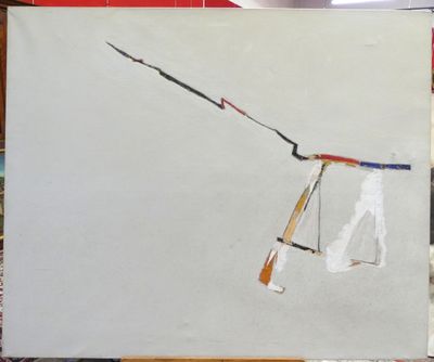 Alain DEGANGE 1989 - Tirésias Technique mixte sur toile