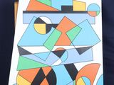 a picture of an easel with a painting on it