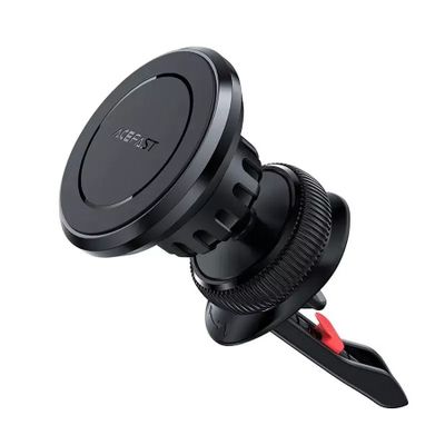 a close up of a cell phone holder on a white background