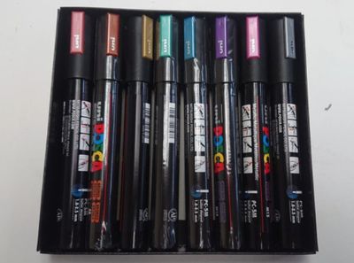 Lot de 8 feutres POSCA, couleur métallisés, pc-5m, permanent…