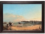 an image of a painting of a group of people riding horses