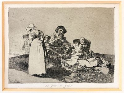 un vieux dessin représentant une famille assise sur la plage