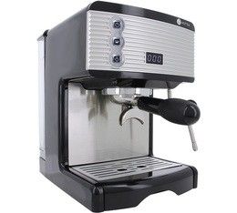 a close up of a coffee machine on a white background