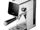 a close up of a coffee machine on a white background
