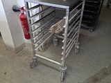 an image of a kitchen with a rack of food in it
