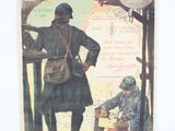 a picture of a poster of a soldier and a man