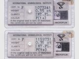 two tags that are attached to each other on a white background