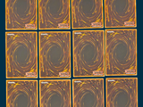 nine squares of brown and yellow paint on a blue background