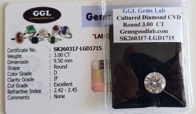 a card with a picture of a diamond on it