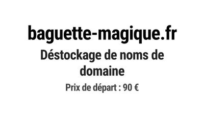 Nom de domaine baguette-magique.