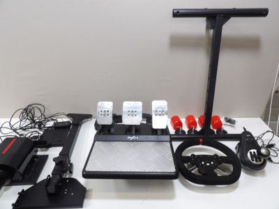 a picture of a table with a lot of electronics on it