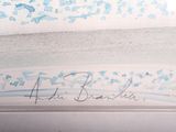 a picture of a watercolor painting of a person on a surfboard