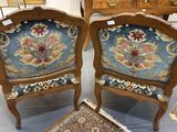 pair of antique chairs with floral upholstered upholstered upholstered upholstered upholstered upholstered upholstered upholstered uphol