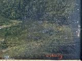 a picture of a painting of a horse in a field
