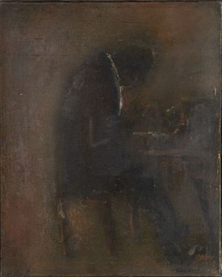 Hervé THIBAULT (né en 1944) Le pianiste