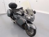 a motorcycle that is parked inside of a building