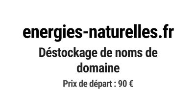 Nom de domaine energies-naturelles.