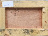 an image of a picture of a wooden frame with a number on it