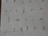 a piece of paper with drawings on it on a table