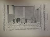 a drawing of a room with a television and a chair