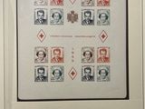 an old picture of a picture of a group of people on stamps