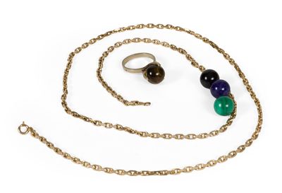 Bague en argent 925 °/°° monture articulée permettant de fix…