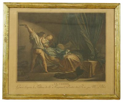 an image of a painting of a man and a woman on a bed